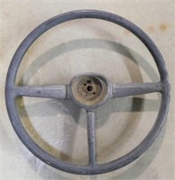 Vintage metal steering wheel, 18" diameter
