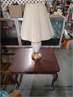 Cabriole Leg Side Table and Lamp