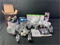 Lot of variety light bulbs including 3 LED flame