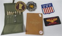 Army Sewing Kit, Psychiatric Patch, and 1914
