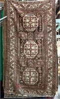 3' 4" x 6' 5" Caucasian Rug, circa 1900's, AS IS.