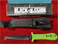 Black Legion Green Handle Dagger w/ Sheath in box