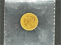 1852 2.5 dollar gold coin