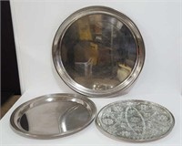 Vintage Professional Stainless Steel Serving Trays