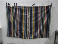 94"x 66" Vtg Mexican Saltillo Serape