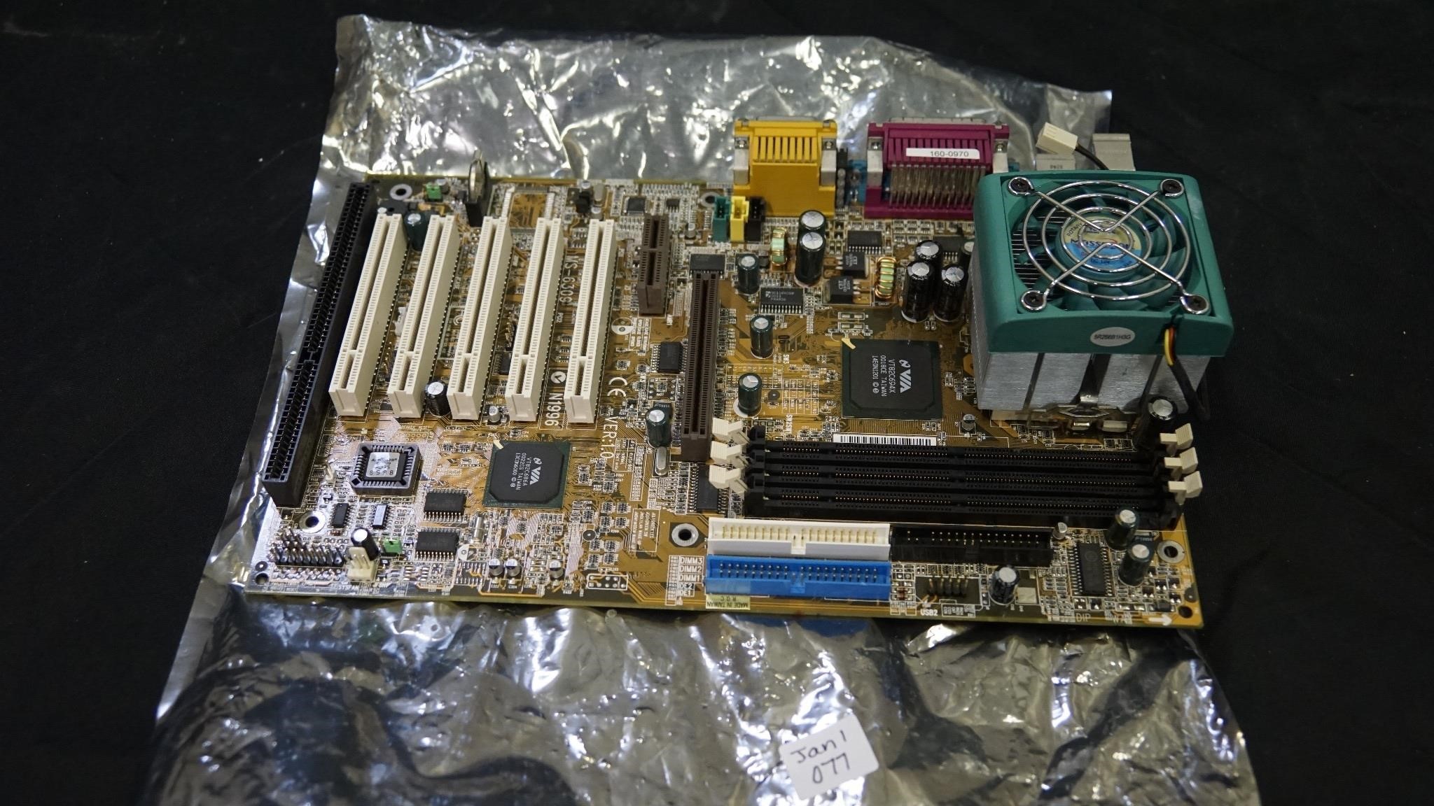 Older style PC motherboard.