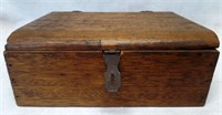 Antique Wood Boxs Wrought Metal Hardware