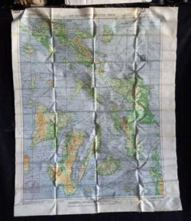 World War II cloth escape map AAF