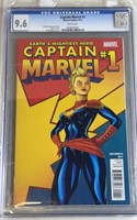 CGC 9.6 Captain Marvel #1 2012 Marvel Comic Book