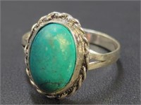 925 stamped turquoise style ring size 8.75