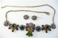 Colorful Necklace, 1 Earring missing Post