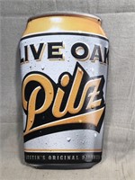Live Oak Pilz beer can sign