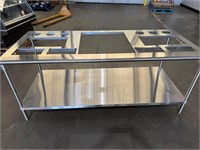 NEW 84”x36” SS Prep Table Beverage Counter