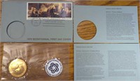 1976 bicentennial first day cover with coin