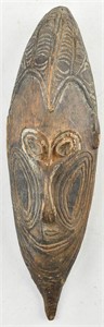 Wood Carved Papa New Guinea Tribal Mask