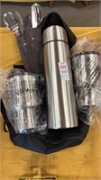 Thermos, mugs, and mess kit flatware