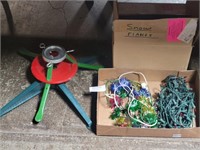LOT OF CHRISTMAS LIGHTS & TREE STANDS