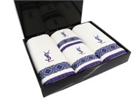 Yves Saint Laurent White Multicolor Towel Set