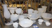 MILK GLASS SHELF LOT