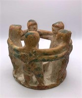8" Diameter Fertility Art Pottery Sculpture