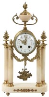 Societe Cloissonne Marble & Ormolu Mantle Clock