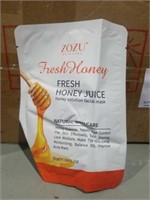 12 pkgs Zozu fresh honey juice facial mask
