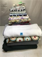 Lot of Fleece and Flannel Material