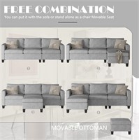 YESHOMY Convertible Sectional Sofa Living Room Set