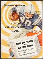 1961 NFL Championship Packers vs. Giants Program