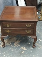Ethan Allen Cherry Lamp table 2 drawers ,