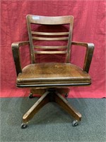 1950s oak office chair