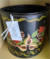 Toleware  Bucket With Floral Decoration