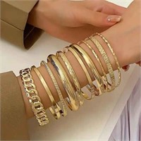 10 Pcs Set Of Delicate Bracelet Alloy Jewelry Del
