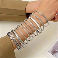 10 Pcs Set Of Delicate Bracelet Alloy Jewelry Del