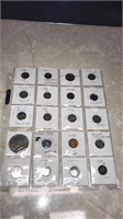 Assorted coins.