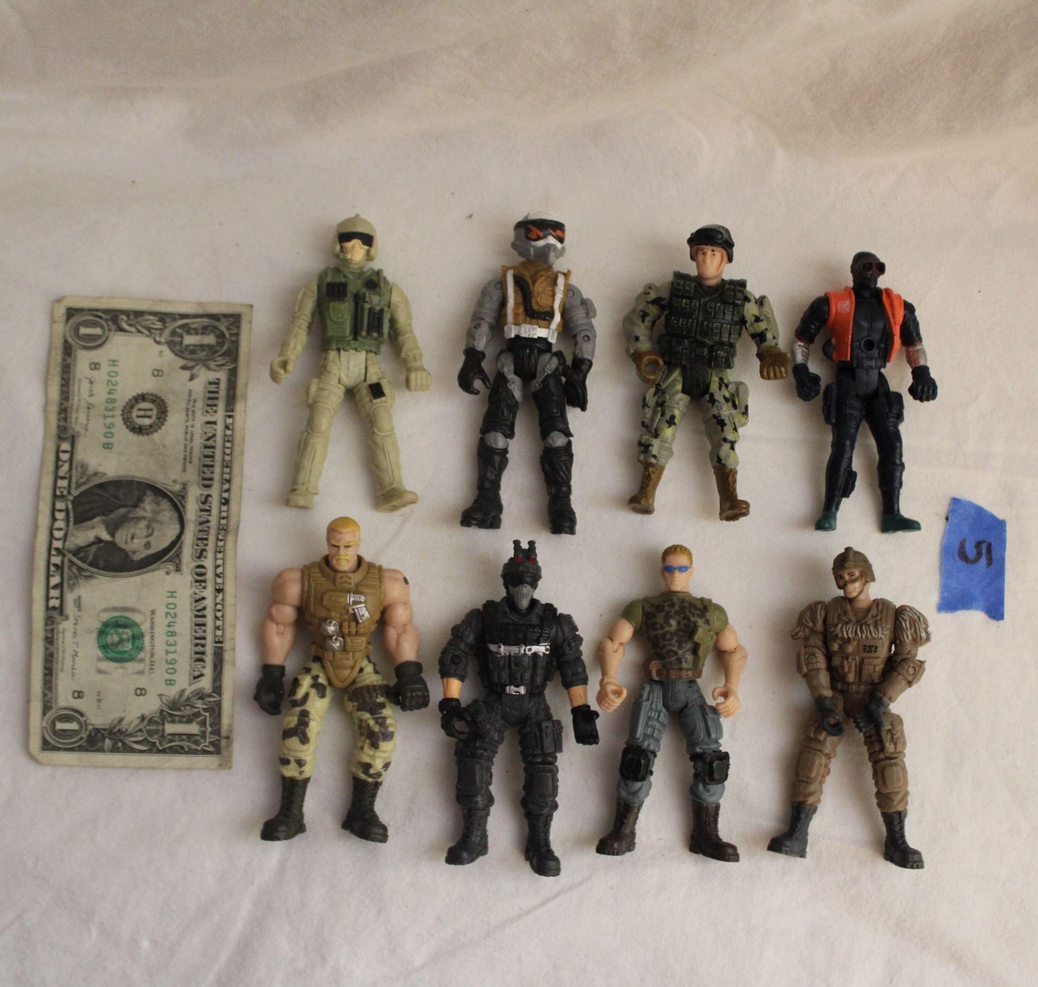 8 Military Action Figures