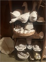 Wire shelf & ceramic pieces