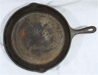 LARGE VINTAGE #10 CAST IRON 12" SKILLET