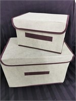 Fabric Foldable Storage Boxes (2pcs)