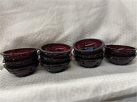 Avon Red Dishes qty 14