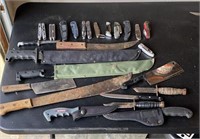 Assorted Knives And Machetes