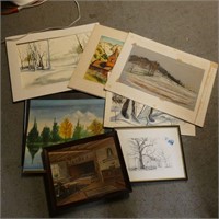Various Paintings, Prints, Etc