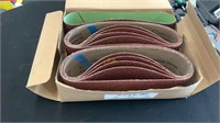 Unused Aluminum Oxide 3" X 24"  Sanding Belts,