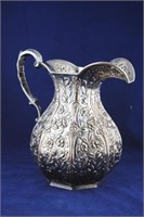Detailed Silver Plate Pitcher