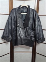 Ladies large leather jacket good condition