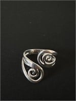 Spiral Elegance Silver Ring