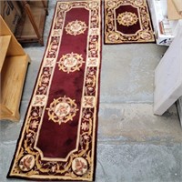 2 Momeni wool rugs - 8'×27" runner  and 24"×37"