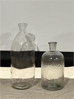 PAIR of TWO Glass Bottles