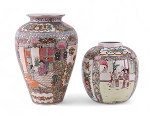 Decorated Asian Vases (2)