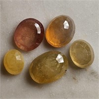33.50 Ct Faceted Yellow Sapphire Gemstones Lot of